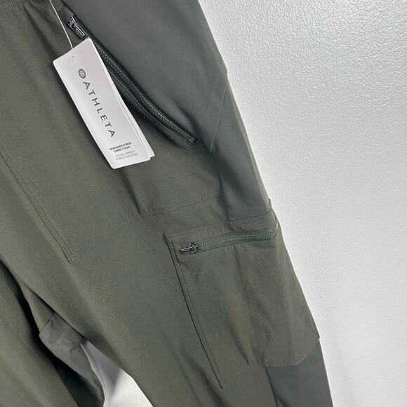 NEW Athleta Headlands Hybrid Cargo II Tight Leggings Army Green Plus Size 26 - Picture 4 of 11
